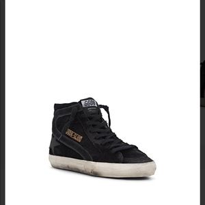 Women’s Golden Goose Black Suede High Tops
